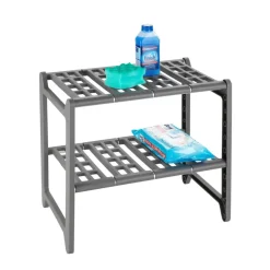 Unterschrankregal 'Flexi' silber matt 44-82 x 39 x 28 cm