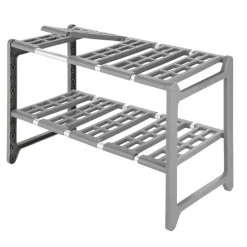 Unterschrankregal 'Flexi' silber matt 44-82 x 39 x 28 cm