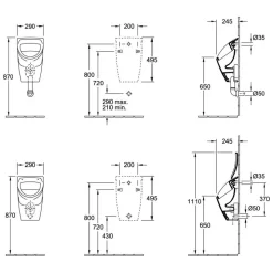 Urinal spülrandlos 'O.Novo' Compact