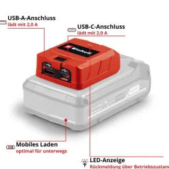 USB-Akku-Adapter 'TC-CP 18 Li USB A/C-Solo'