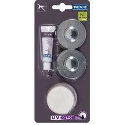 UV-Loc® Befestigungsset chromfarben Ø 5 x 1,5 cm, 2 Stück