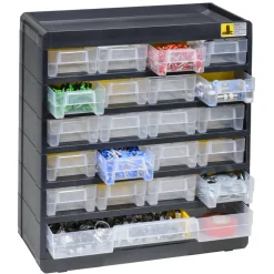 VarioPlus Kleinteilemagazin 'Basic 32' schwarz/gelb 33,5 x 30 x 13,5 cm