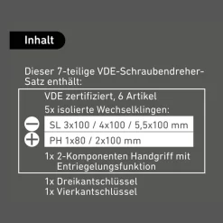 VDE-Schraubendreher-Satz, 7-teilig