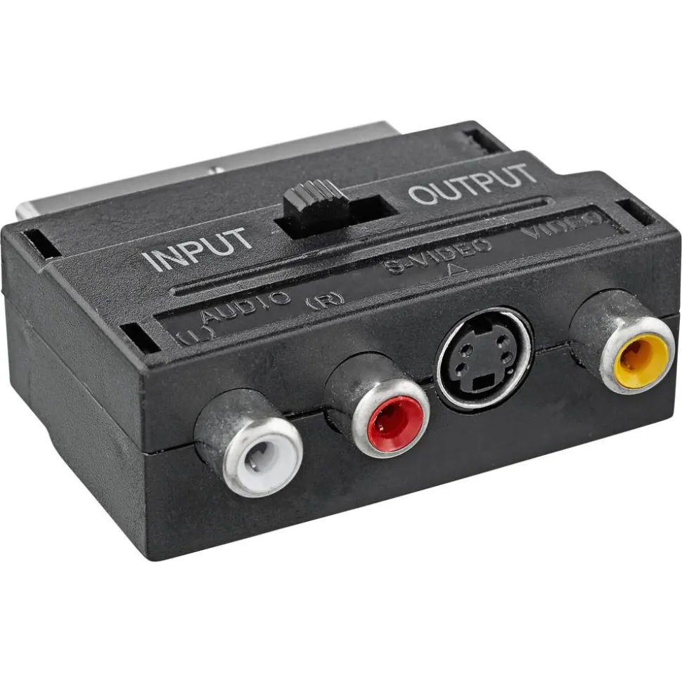 Video-AV-Adapter 3x Cinch/S-VHS/Scart