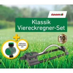 Viereckregner-Set 'Klassik' mehrfarbig 120-460 m², mit Zeitschaltuhr