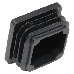 Vierkantstopfen 35 x 35 mm schwarz 4 Stück