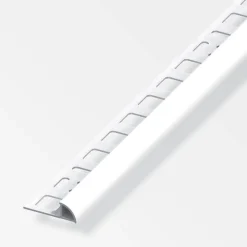 Viertelkreisprofil Aluminium weiß, Breite 10 mm