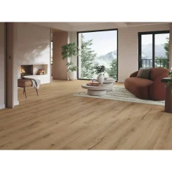 Vinylboden 'Basic 30' Eiche Cambridge natur gebürstet hellbraun 9,4 mm