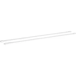 Vitragestangen weiß Ø 1,1 x 50 - 80 cm 2 Stück