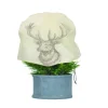Vlieshaube Hirsch beige 110 x 110 cm