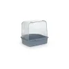 Vogelbadehaus grau 13 x 13 x 13 cm