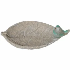 Vogelbad grau 12 cm Blatt