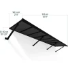 Vordach 'Augustine' schwarz 90,5 x 333 cm Polycarbonat grau