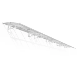 Vordach 'Bordeaux' weiß 139 x 892 cm Polycarbonat transparent