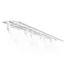 Vordach 'Bordeaux' weiß 139 x 670,5 cm Polycarbonat transparent
