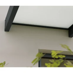 Vordach 'Sophia XL' anthrazit 140 x 285,5 cm Acrylglas opalweiß