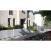 Vorgartenzaun auf Maß 'Squadra' silber Aluminium