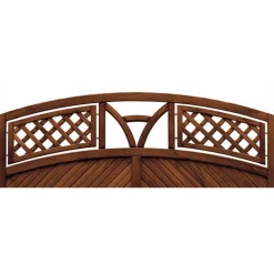 Vorgartenzaun 'Toulon' mit Bogen 180 x 135/150 cm braun