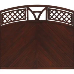 Vorgartenzaun 'Toulon' mit Bogen 180 x 135/150 cm braun