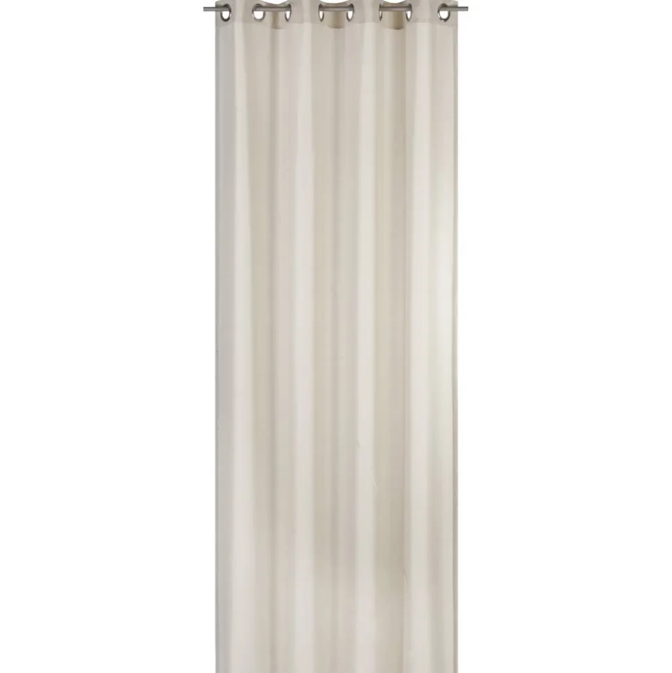Vorhang 'Lino' Ösenschal beige 255 x 140 cm