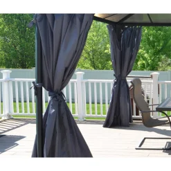 Vorhang-Set dunkelgrau für Pavillon Milano 3 x 4 m