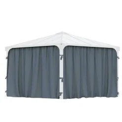 Vorhang-Set dunkelgrau für Pavillon Milano 3 x 4 m