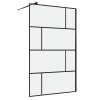 Walk-in-Dusche vollgerahmt schwarz, 120 x 195 cm