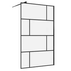 Walk-in-Dusche vollgerahmt schwarz, 120 x 195 cm