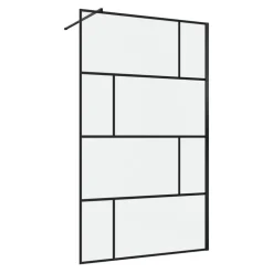 Walk-in-Dusche vollgerahmt schwarz, 120 x 195 cm