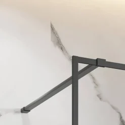 Walk-In-Duschwand 'Trend 2.0' schwarz, 120 x 200 cm