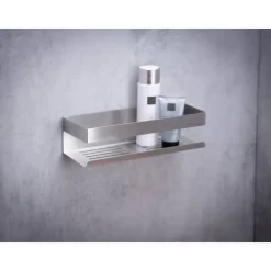 Wandablage 'Turbo-Loc® Genova' Edelstahl matt 30 x 10,5 x 8 cm
