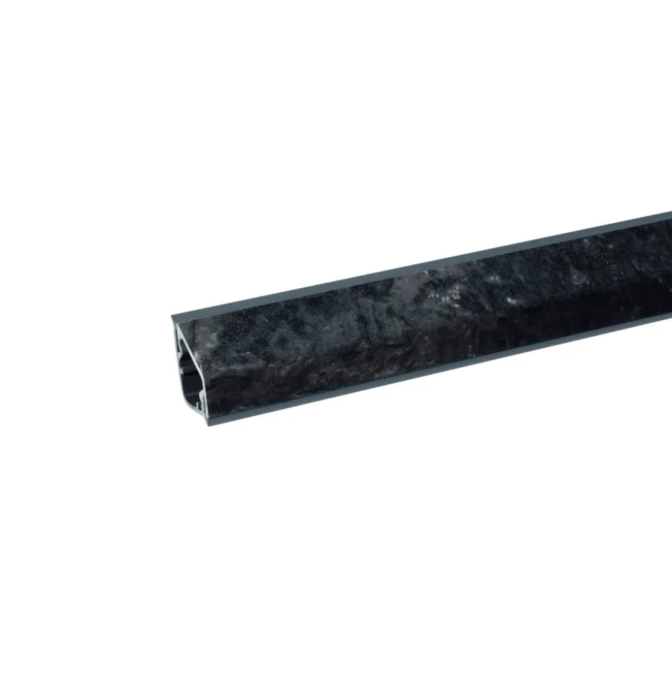 Wandanschlußprofil 'Schiefer 3953' schwarz 3000 x 16 x 28 mm