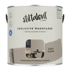 Wandfarbe 'cozy taupe' matt 2,5 l