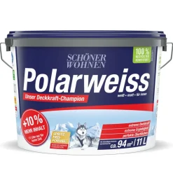Wandfarbe 'Polarweiß' matt 11 l