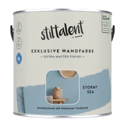 Wandfarbe 'stormy sea' matt 2,5 l