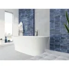 Wandfliese 'Brunei' blau glänzend 6,5 x 25 cm