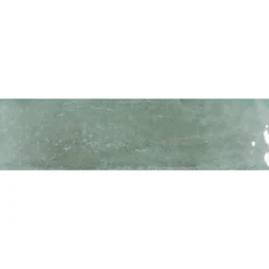 Wandfliese 'Brunei' grün glänzend 6,5 x 25 cm