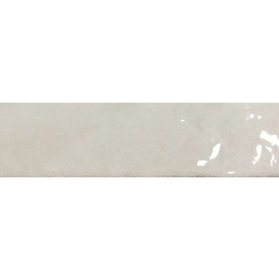 Wandfliese 'Brunei' weiß glänzend 6,5 x 25 cm