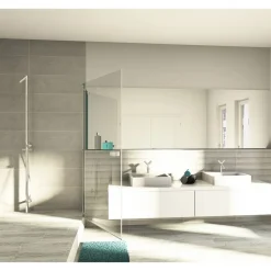 Wandfliese 'Leeds' Steingut grau 30 x 90 cm