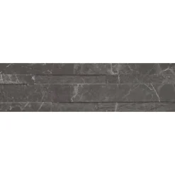 Wandfliese 'Tiffany' Feinsteinzeug anthrazit 15 x 61 cm