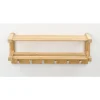 Wandgarderobe Bambus naturfarben 60 x 24 x 24 cm