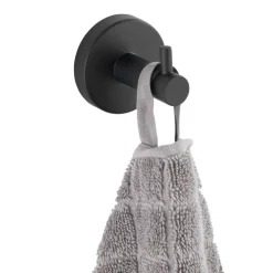 Wandhaken 'Uno Bosio Black' matt, Edelstahl rostfrei