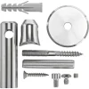 Wandhalter-Set 'E34' Edelstahl Ø 40-50 mm
