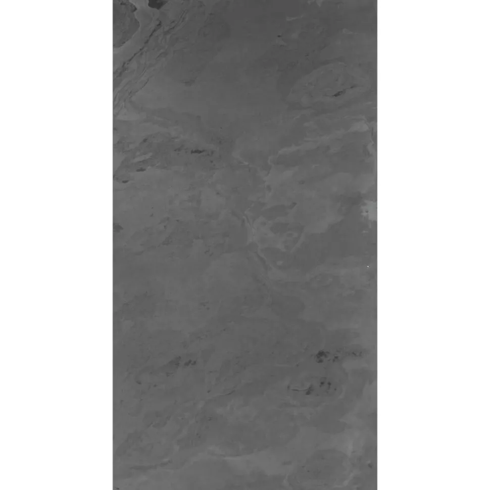 Wandpaneel 'Modular Wall 11302B Black Slate Stone' grau 52 x 104 cm