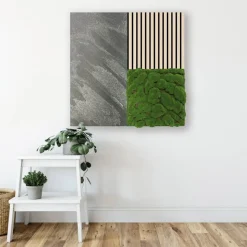 Wandpaneel 'Modular Wall 11300B Grey Slate Stone' grau 52 x 104 cm