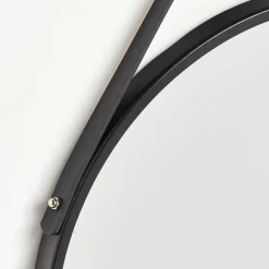 Wandspiegel schwarz Ø 40 cm