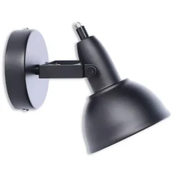 Wandstrahler 1-flammig schwarz/gold Ø 105 mm