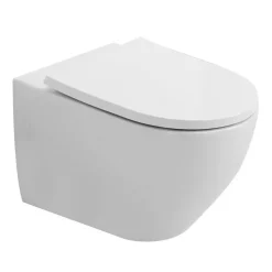 Wand-WC spülrandlos 'Adonis Twister Flush' inklusive WC-Sitz weiß