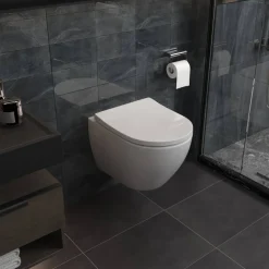 Wand-WC spülrandlos 'Adonis Twister Flush' inklusive WC-Sitz weiß