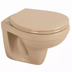 Wand-WC spülrandlos beige, ohne WC-Sitz